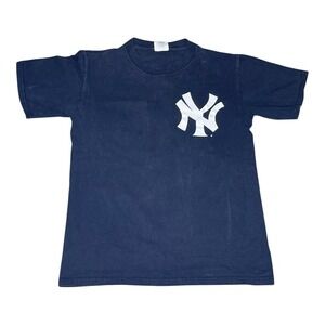 Vintage Y2K New York Yankees Shirt Mens (S) Navy MLB Baseball Robinson Cano 22